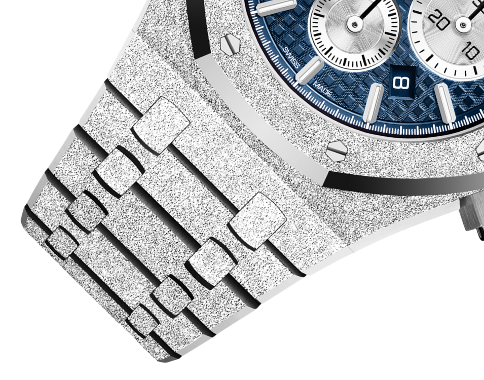 Frosted Gold Chronograph Blue Dial 41mm P9803