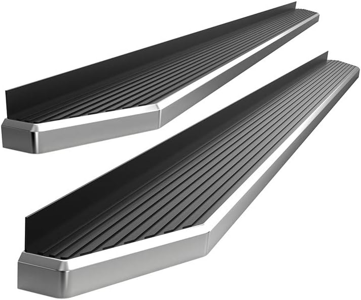 Black 6 inches Wheel to Wheel Running Boards A695399