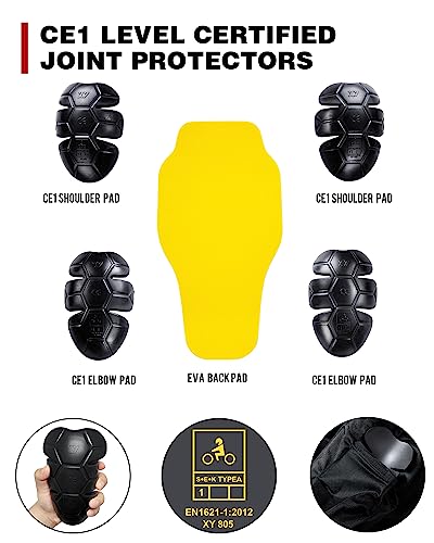 Motorcycle Jacket Windproof Full Body Protective Gear CE Armor E1015
