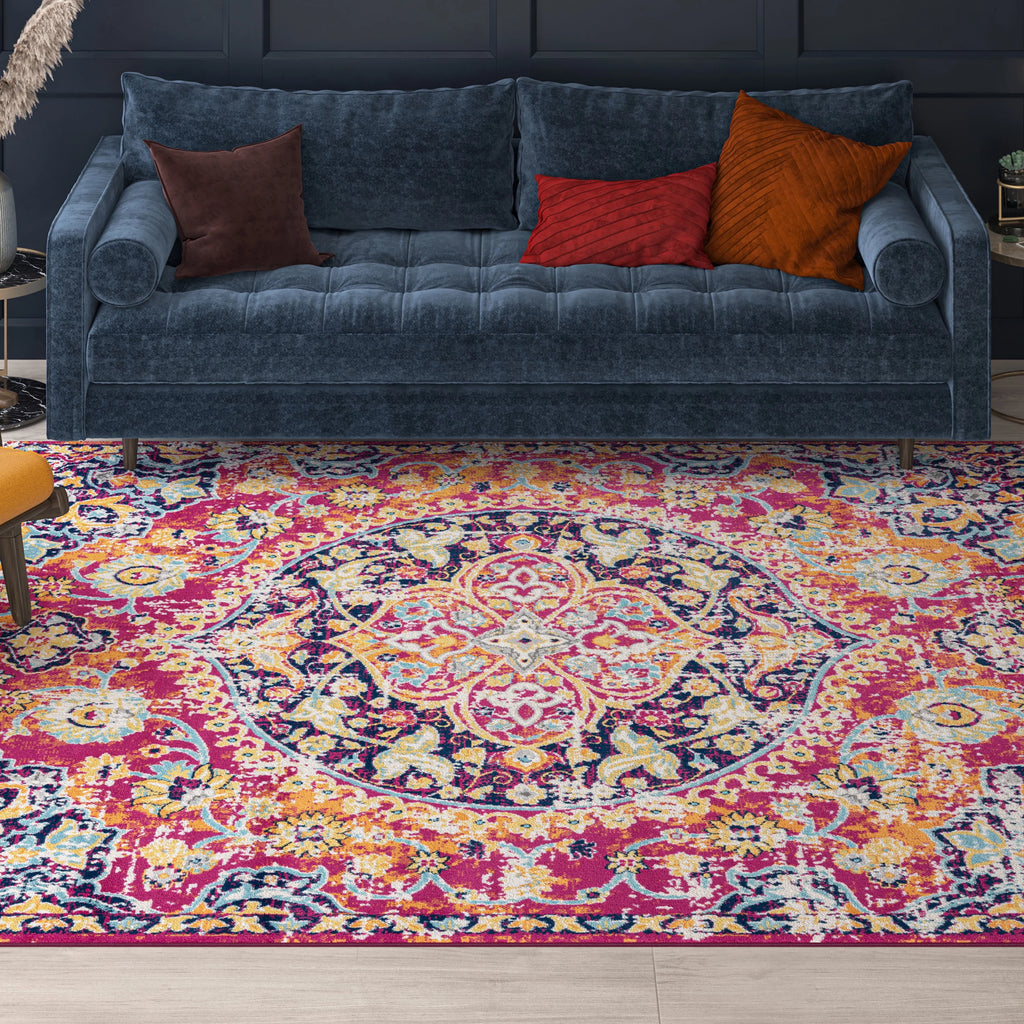 5x8 Medallion Area Rug N611136