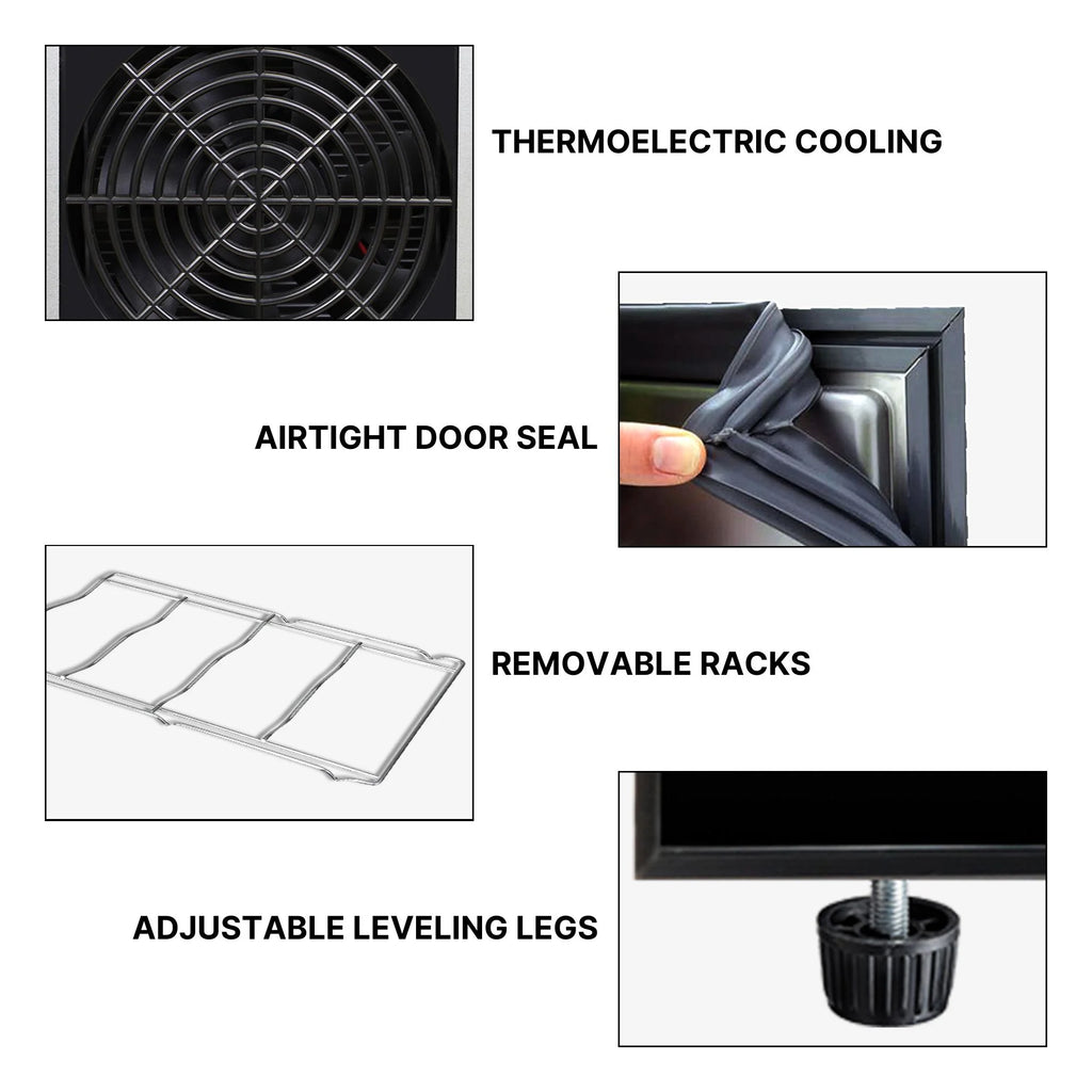 6-Bottle Wine Cooler with Wine Rack and Temp. Control A295393
