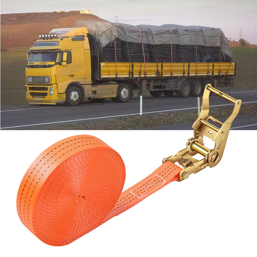 Orange 4cm Multipurpose Cargo Ratchet Straps, 8 Meters H731