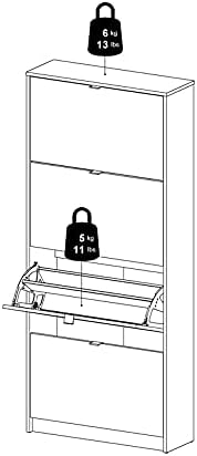 Black 4 Drawer Shoe Cabinet V609780