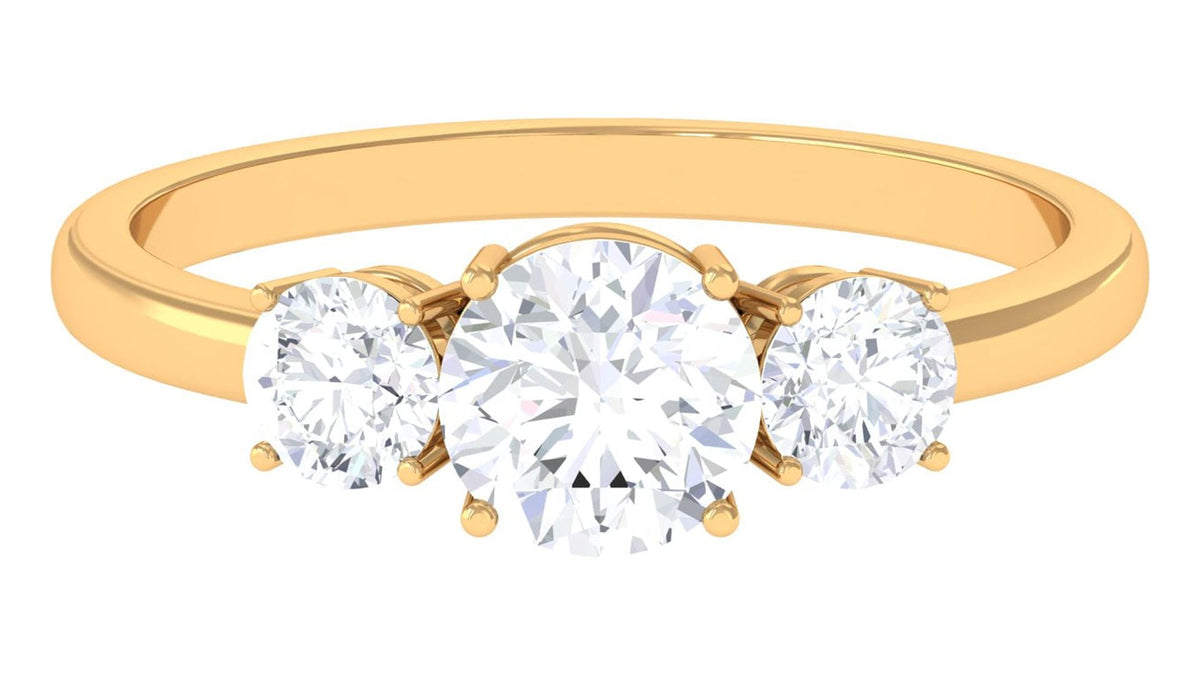 14K Yellow Gold Moissanite Engagement Ring C30959