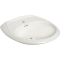 White Vitreous China Pedestal Bathroom Sink T710