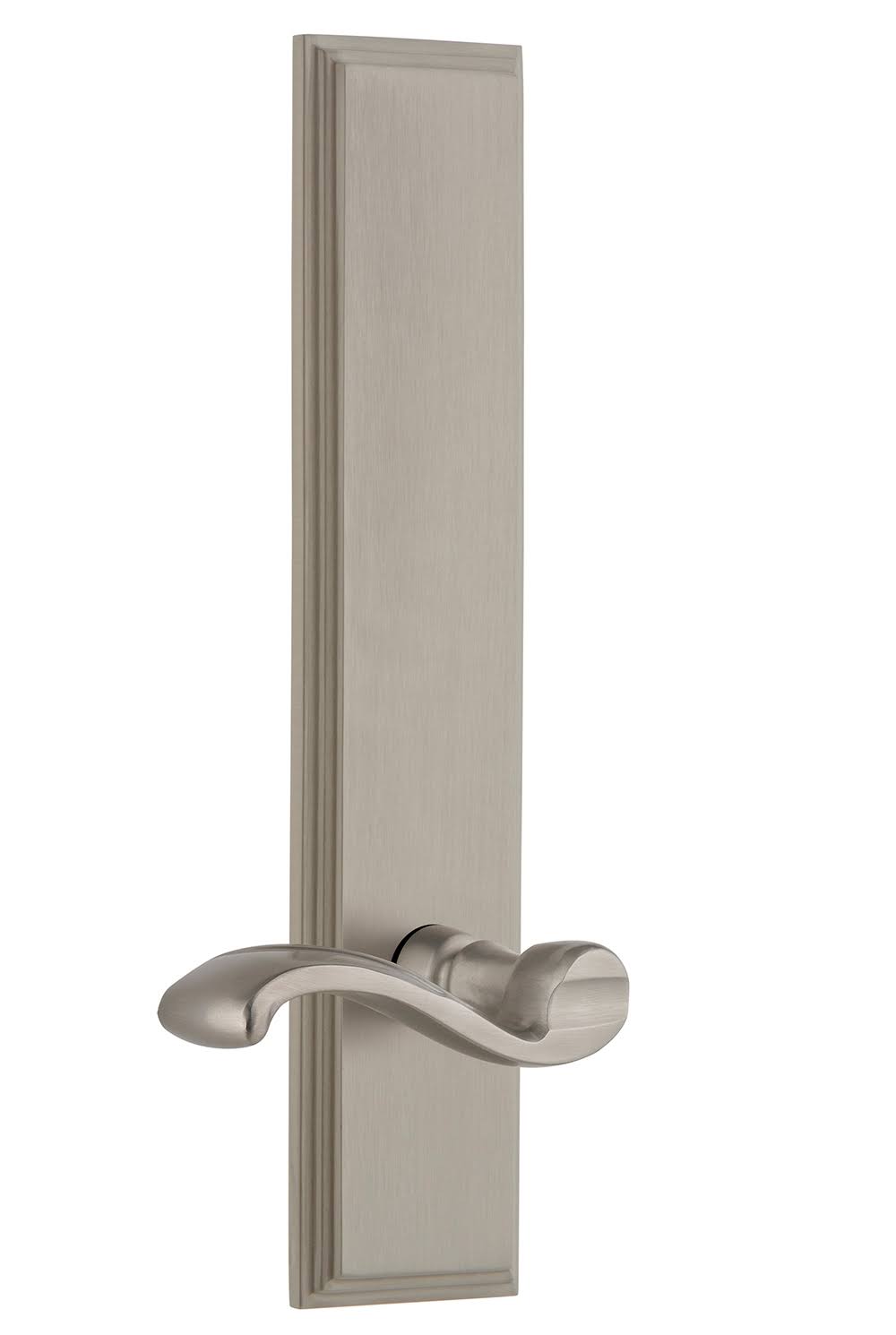 Satin Nickel Tall Plate Dummy Lever T401205