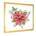Christmas Painting on Canvas Gold Picture Frame 16x22 W8459