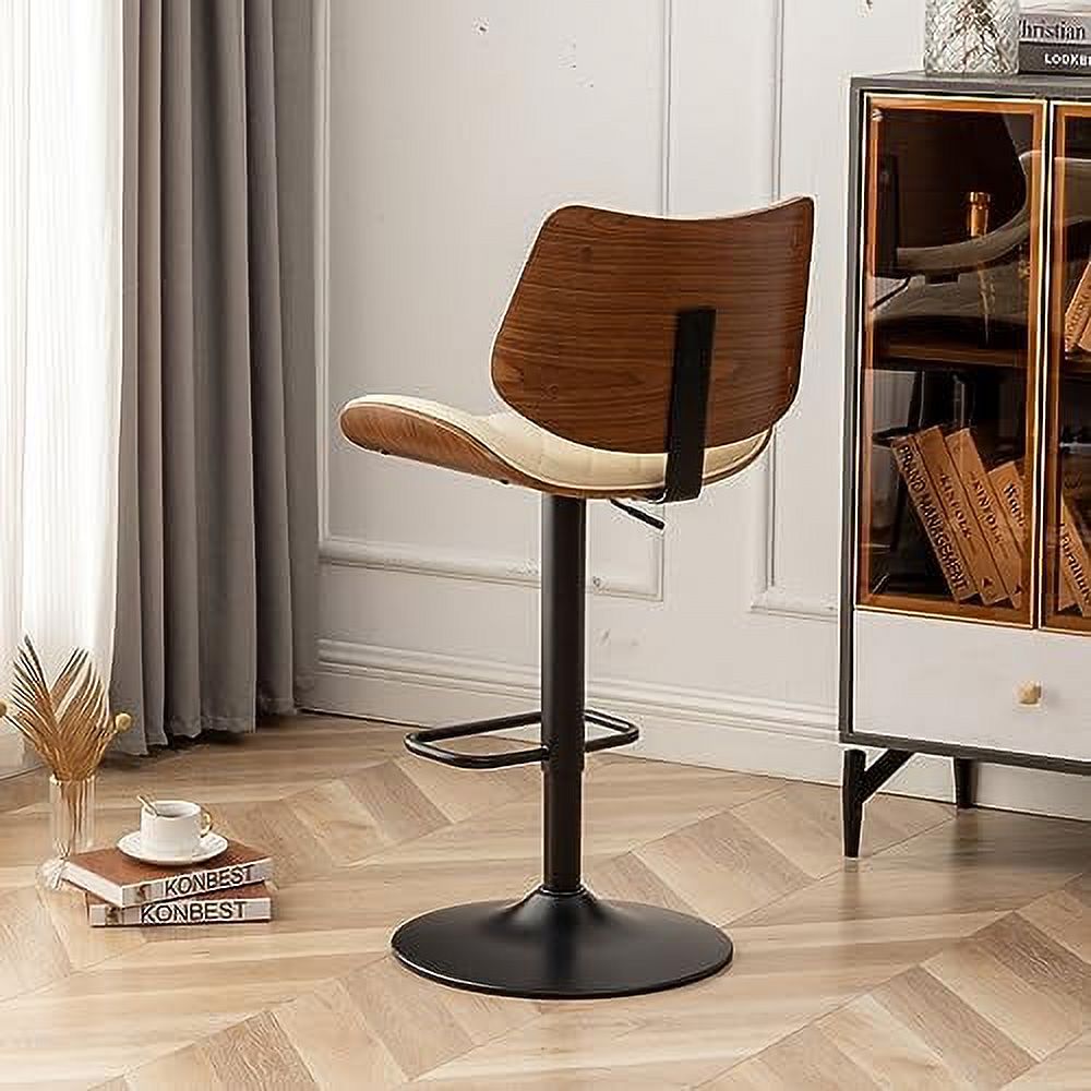 Green Leather Swivel Counter Height Stools Set of 2 W28311