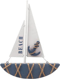 Wooden Sailboat Decoration (8.3 x 1.18 x 11 Inches) P2887