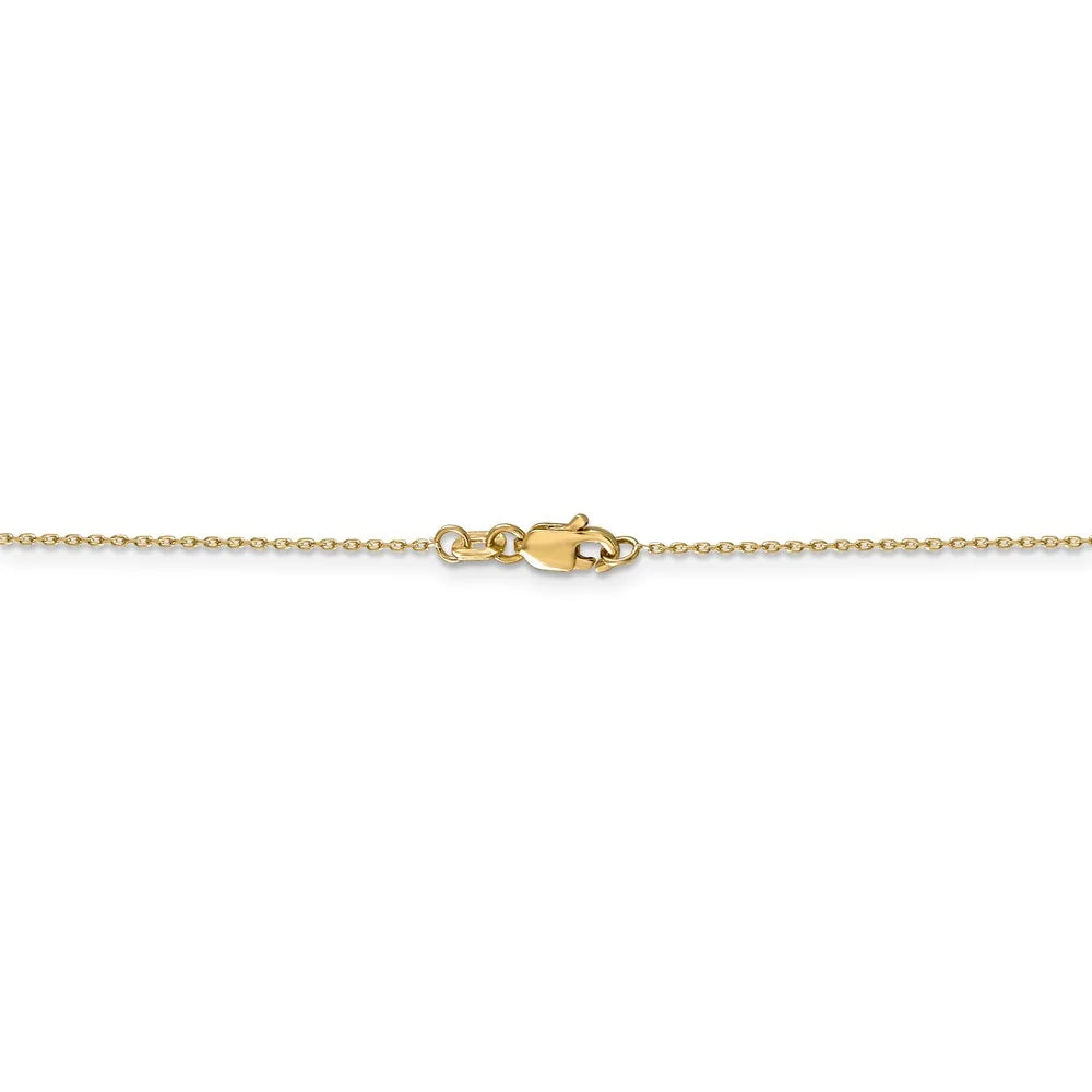 14k Yellow Gold Small Initial N Necklace, 16 Inch J432992