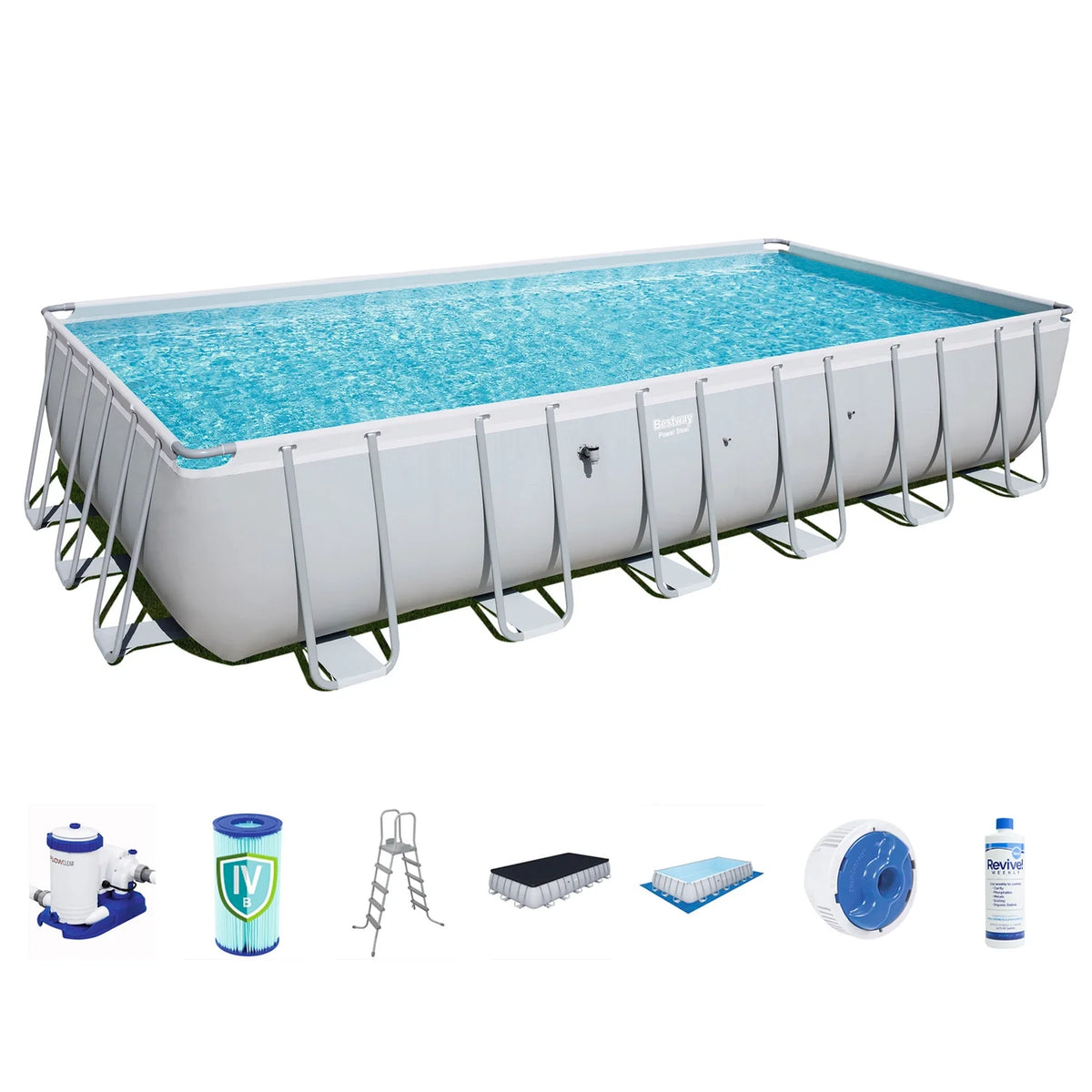 24' x 12' x 52" Frame Above Ground Swimming Pool Set A29228