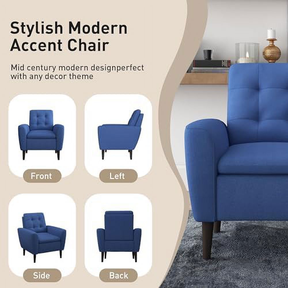 Yellow Upholstered Fabric Accent Chair S57507