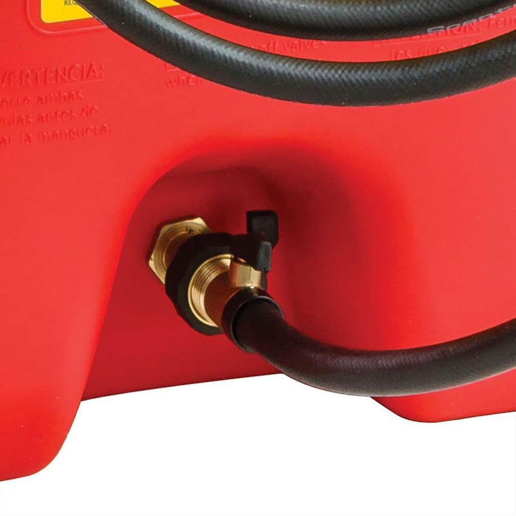 14 Gallon Portable Gas Fuel Tank Container with Siphon Pump and Hose, 2 Pack, Red H352208