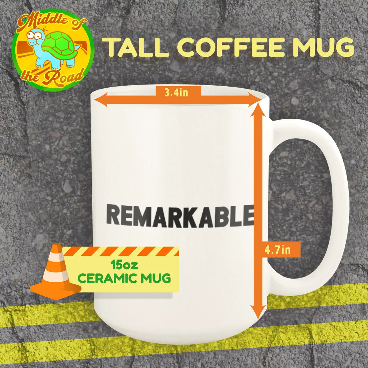 White Ceramic 15oz Mug F1956