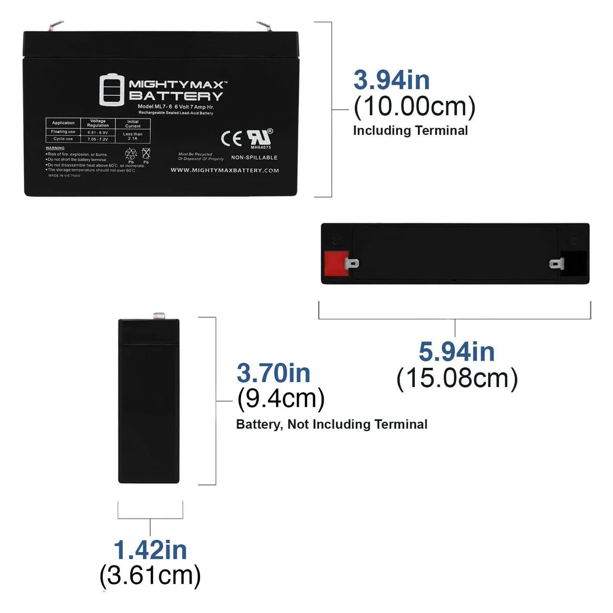 6V 7AH Battery T561