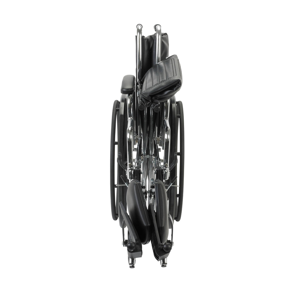 Chrome Sport Wheelchair with Detachable Desk Arms and Elevating Leg Rests F4716
