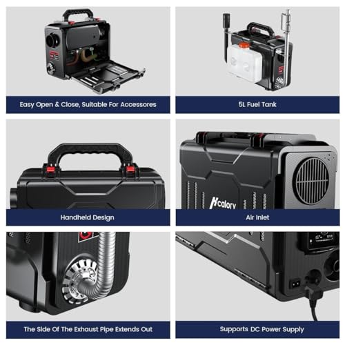 12V Portable Diesel Air Heater 5KW with Bluetooth APP Control and LCD Monitor E8306