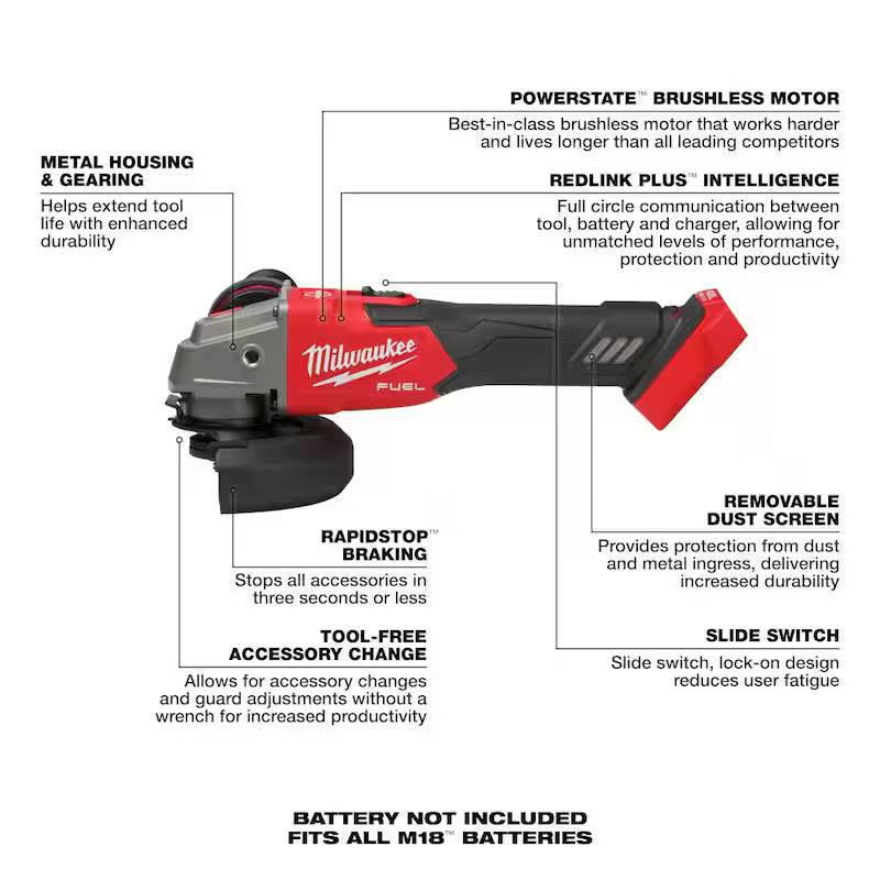 18V Brushless Cordless SDS-Plus Rotary Hammer with Angle Grinder R457