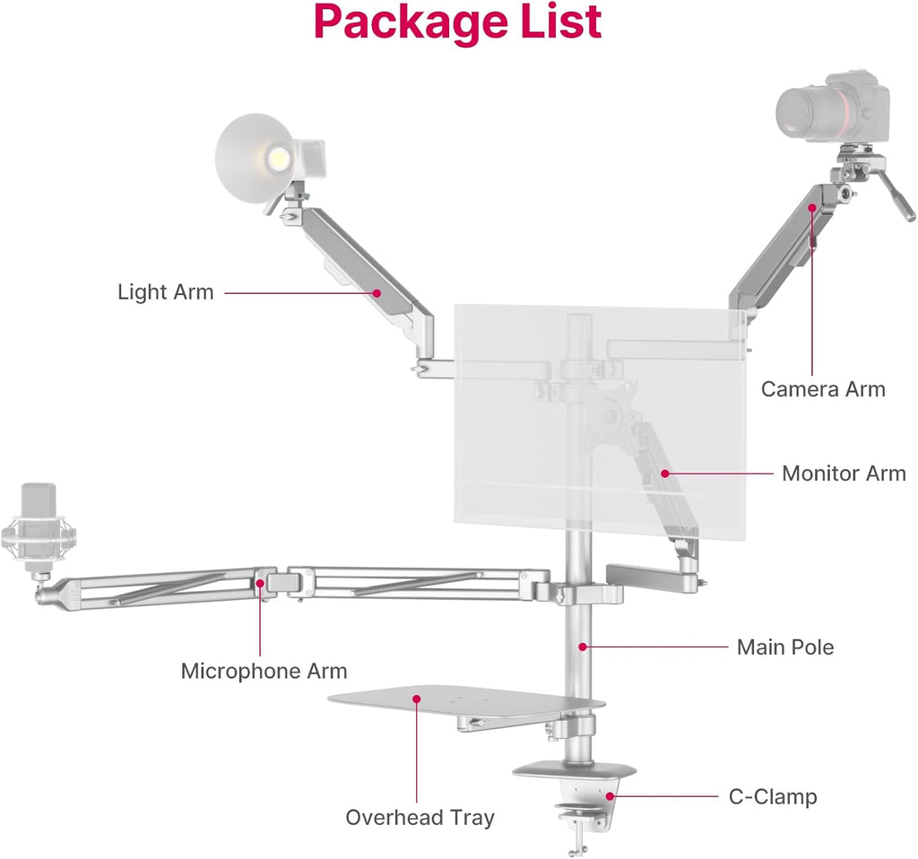 Desktop Setup Kit with Aluminum Air Arms O1871