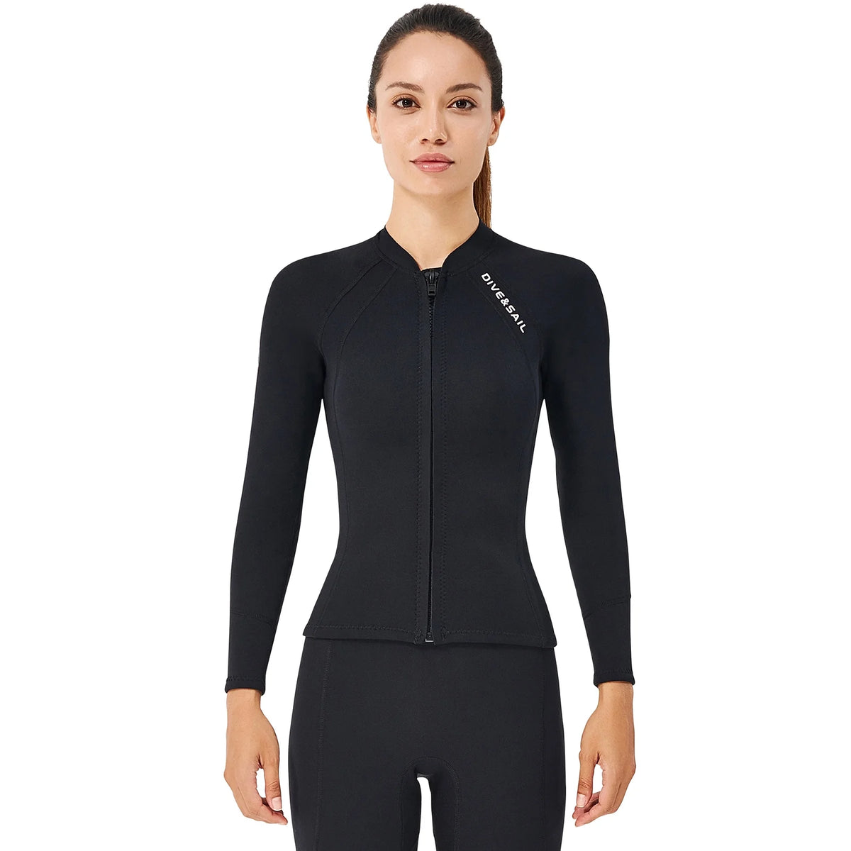 2mm Neoprene Front Zipper Wetsuits Jacket Long Sleeves Z50813