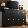 White 10 Drawer Wood Dresser I5004
