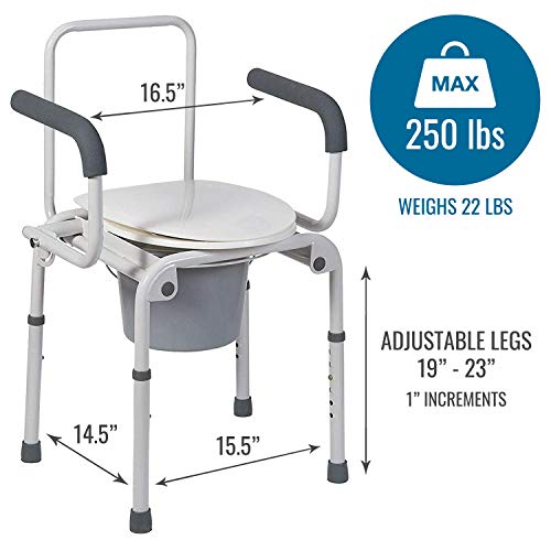 White Steel Portable Toilet W430