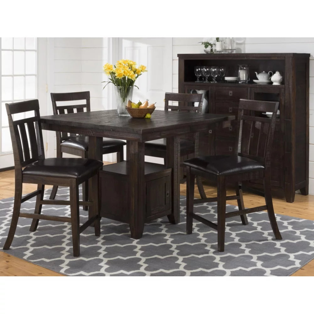 Solid Acacia Upholstered Barstool Set of 2 N864255