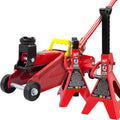 2 Ton Hydraulic Trolley Floor Jack with 2 Jack Stands M218668