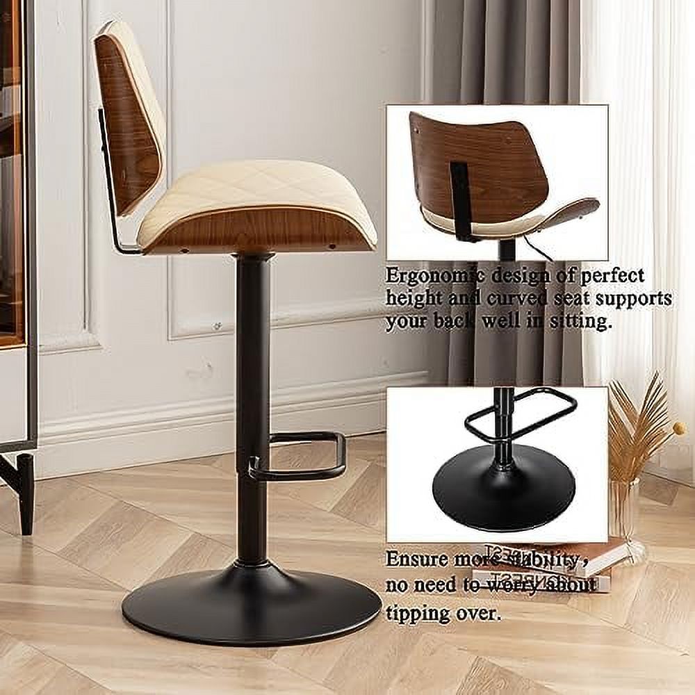 Green Leather Swivel Counter Height Stools Set of 2 W28311