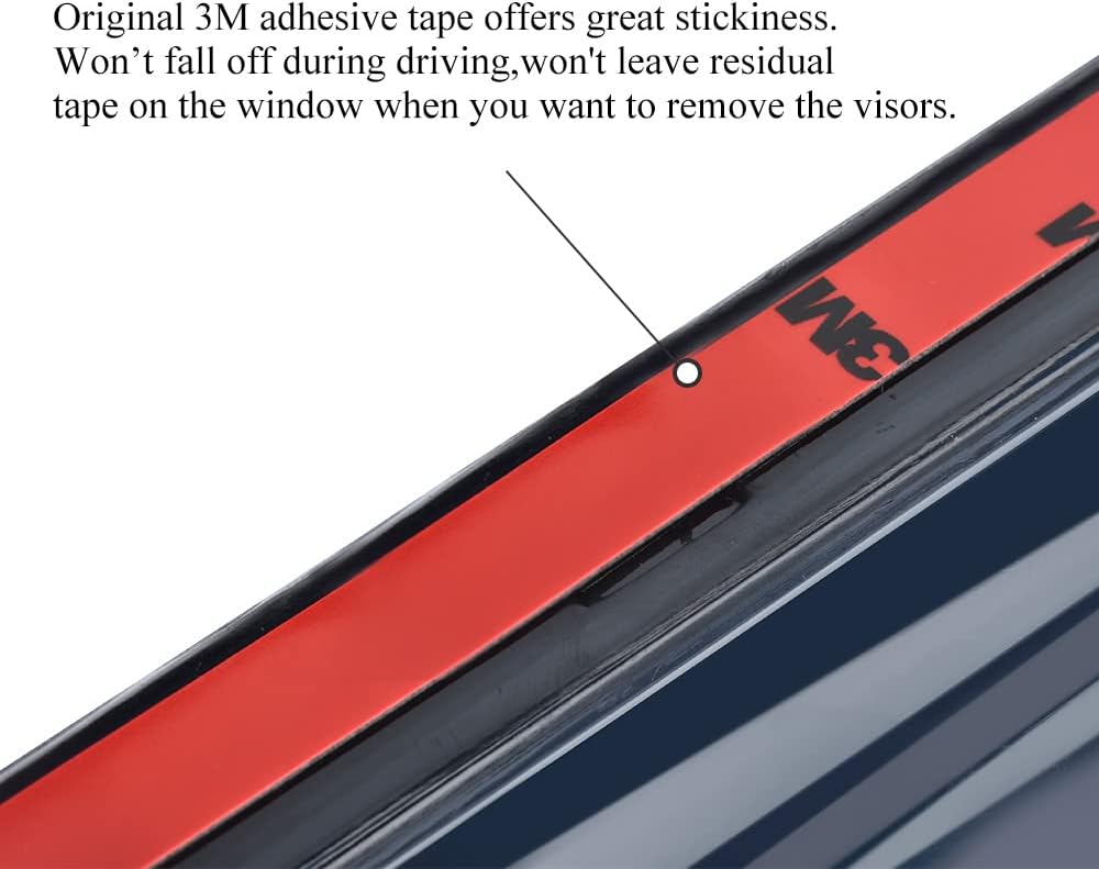 Tape on Rain Guard Vent Visor Window Deflector Pack of 2 O9742
