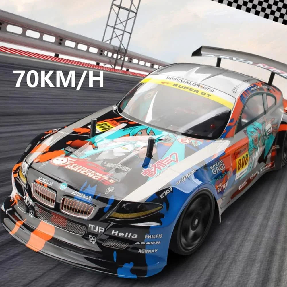 1:10 Scale 4WD Electric Remote Control Racing Car with 2 Batteries F207