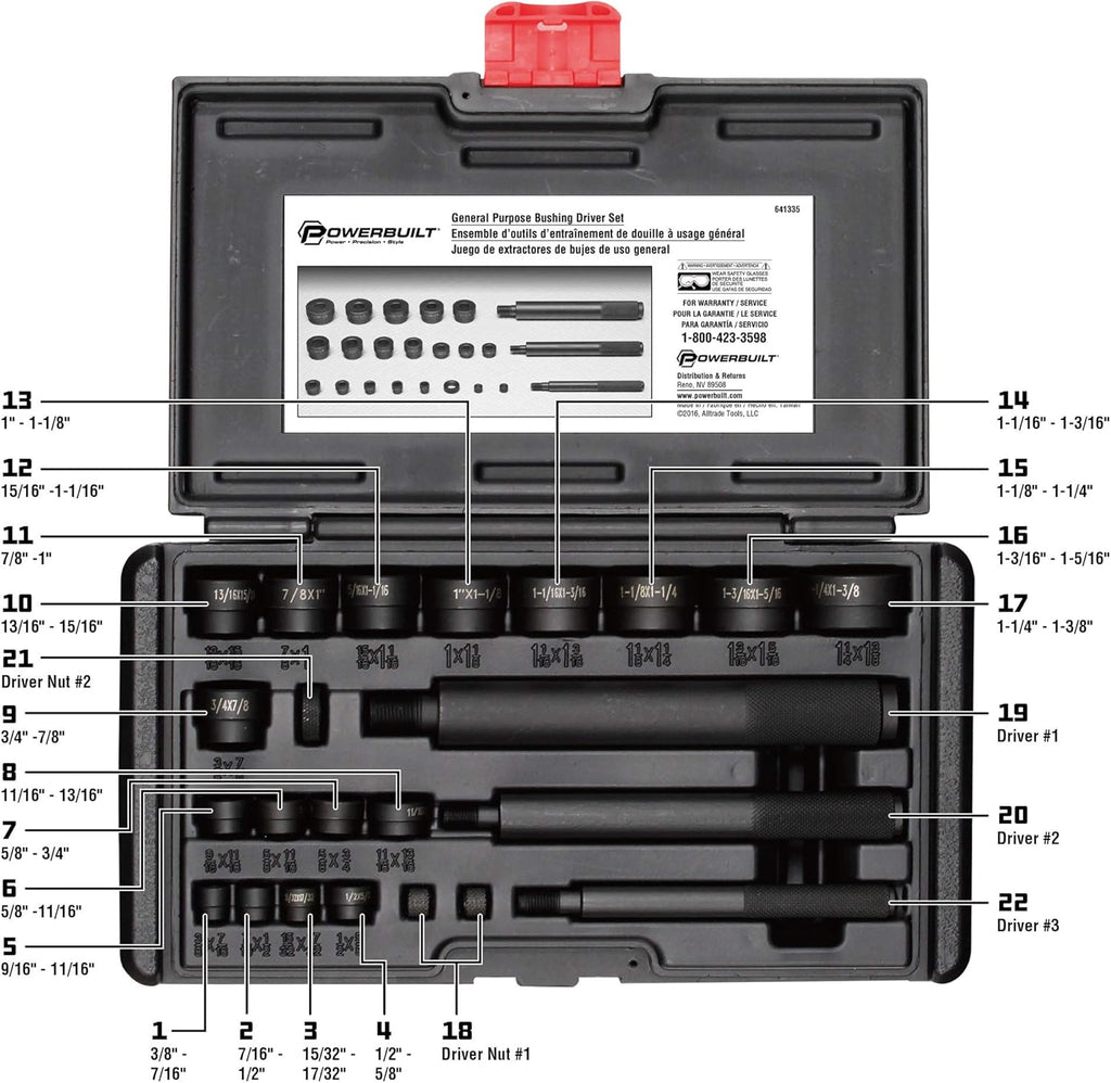 Bushing Driver Tool Kit X9798