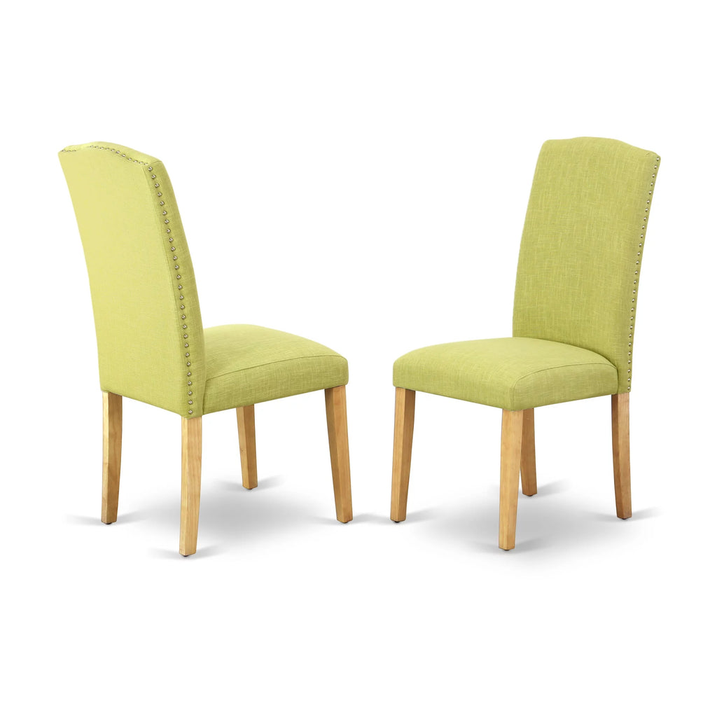 5 Pc Dining Room Set for 4 with Oak Leg and Linen Fabric A7740