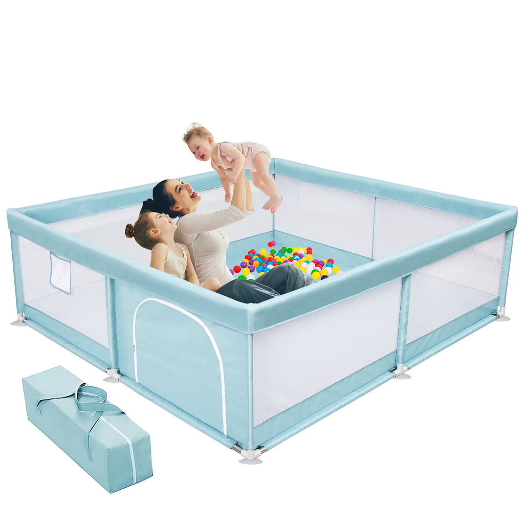 Large Gray Baby Playpen Q398662