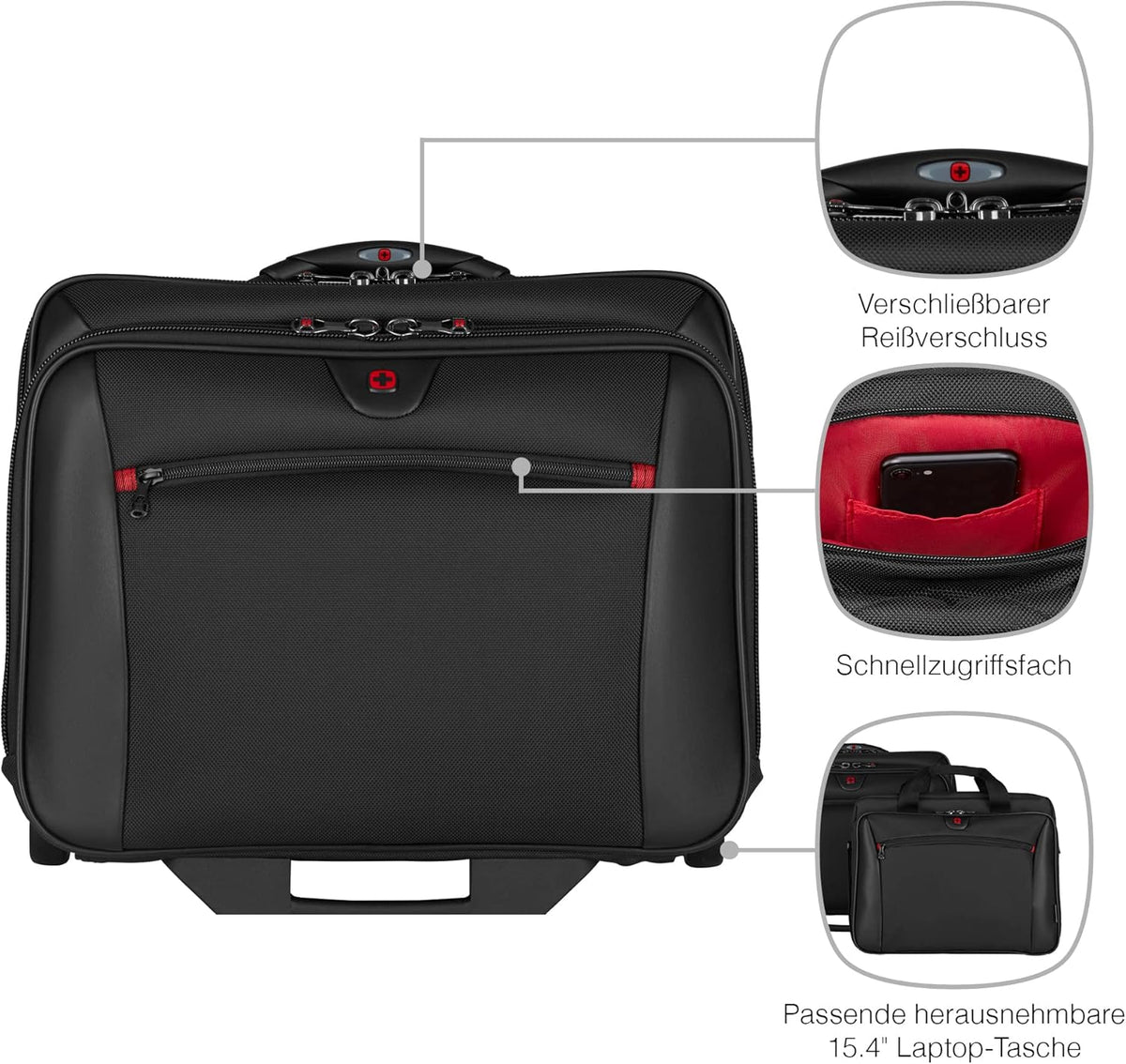 Rolling Case Blk Up To 17IN Laptop Y985442