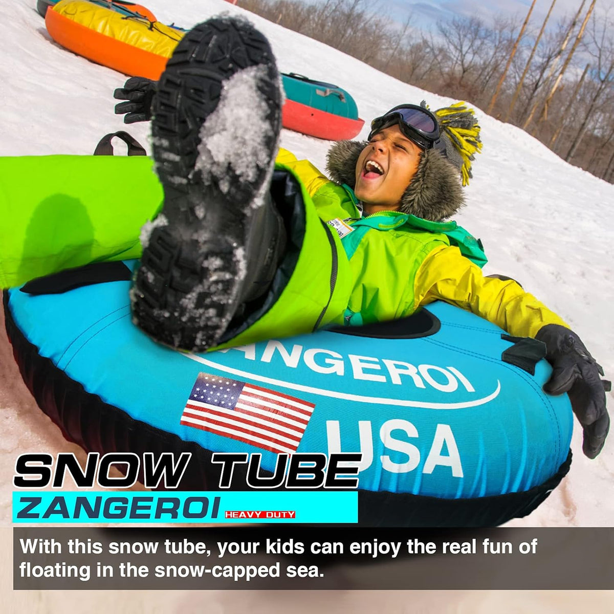 45 inch Heavy Duty Inflatable Snow Tube with Cover U802160