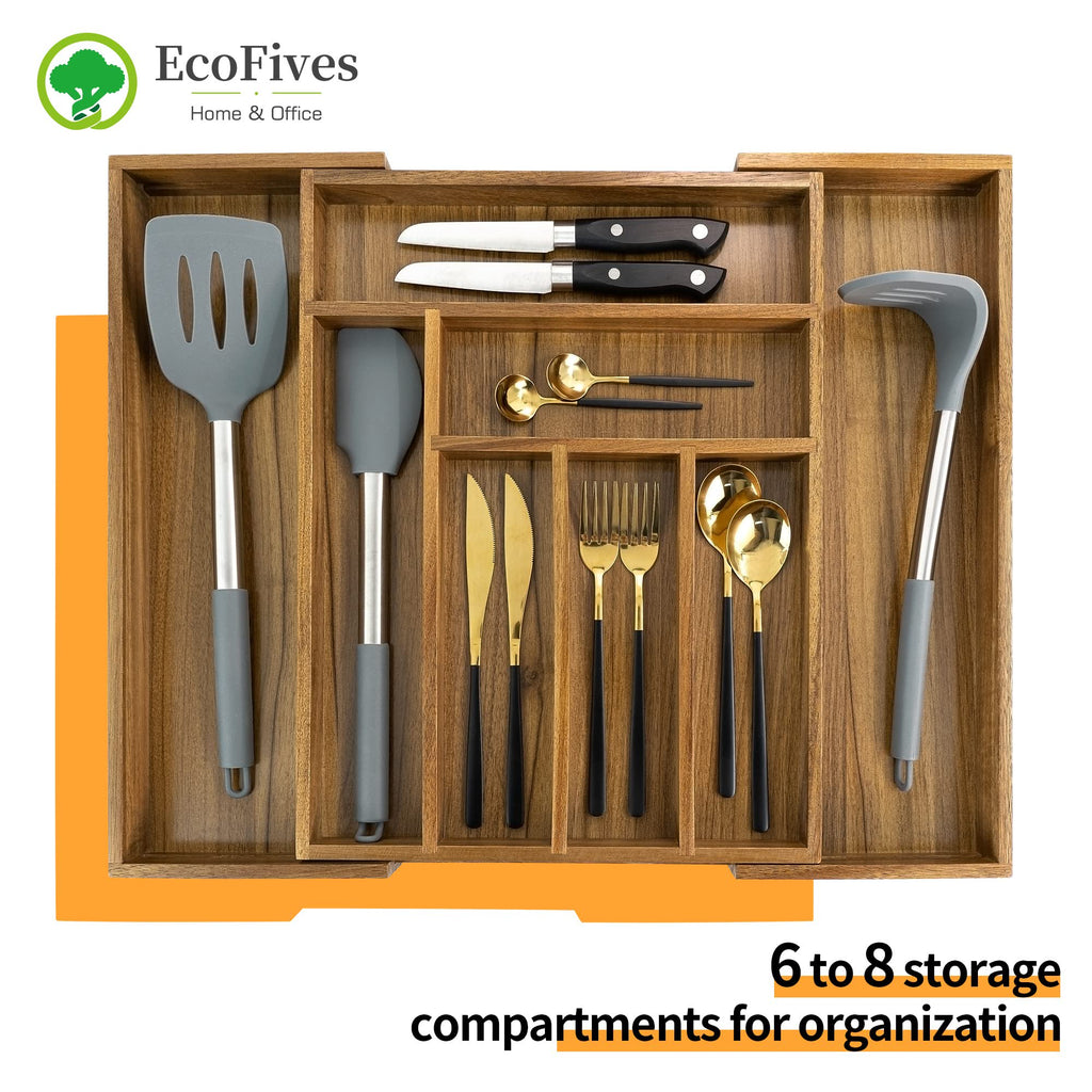 Acacia 8 Compartment Cutlery Tray Organizer Q328