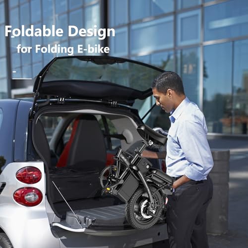 14" Mini Folding Electric Bike with 48V12AH Removable Battery J498