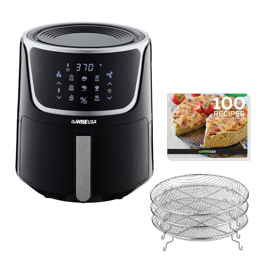 7-Quart Electric Air Fryer with Dehydrator and Stackable Racks M69209