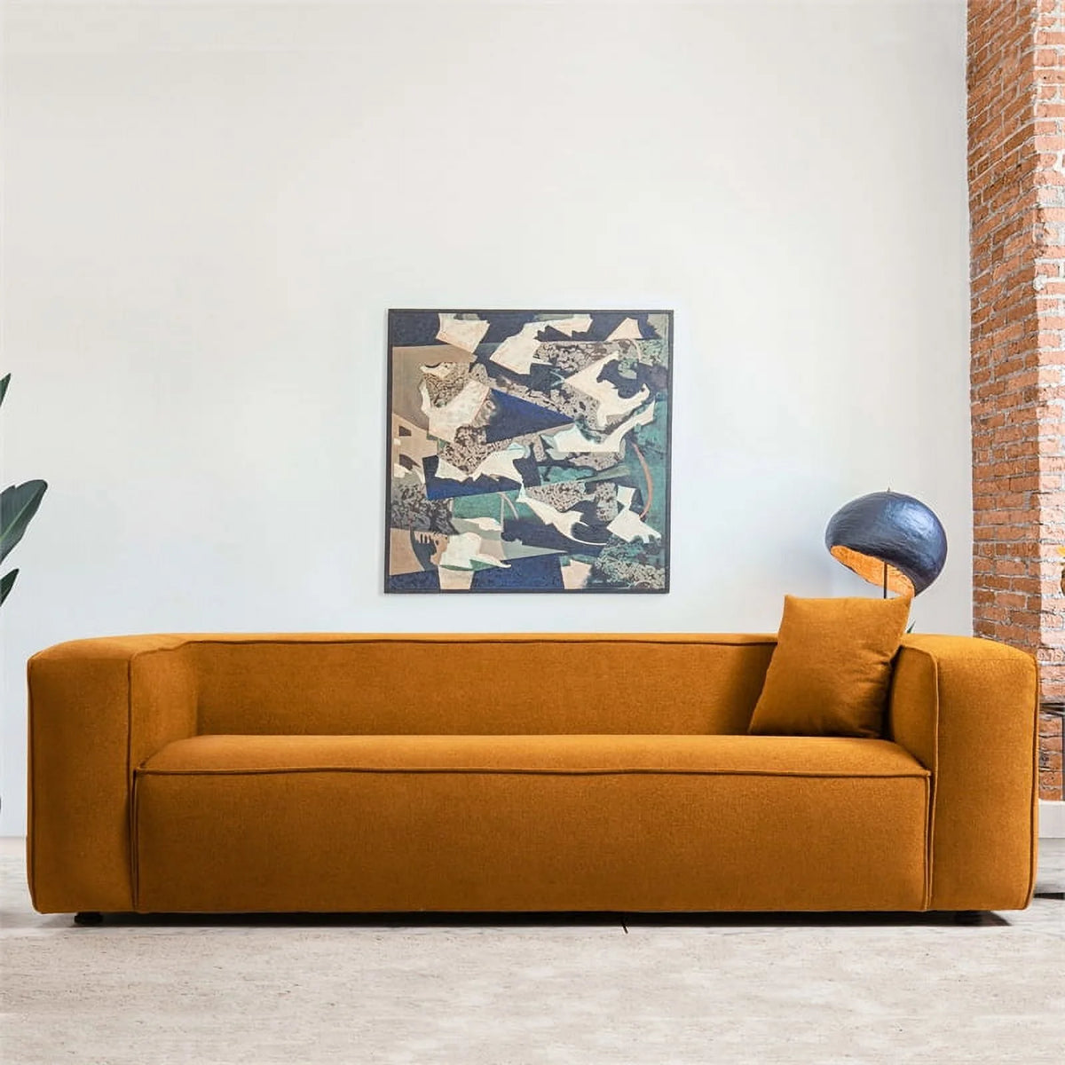 Dark Yellow Fabric Couch P780355