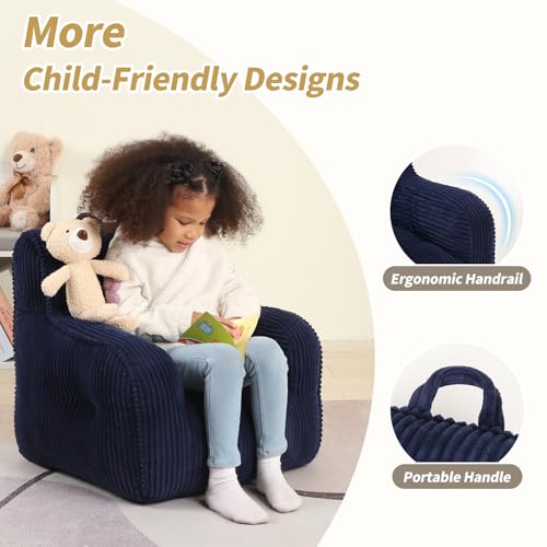 Dark Blue Kids Bean Bag Chair D7717