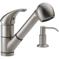 Single-Handle Pull-Out Kitchen Faucet with Soap Dispenser N46258