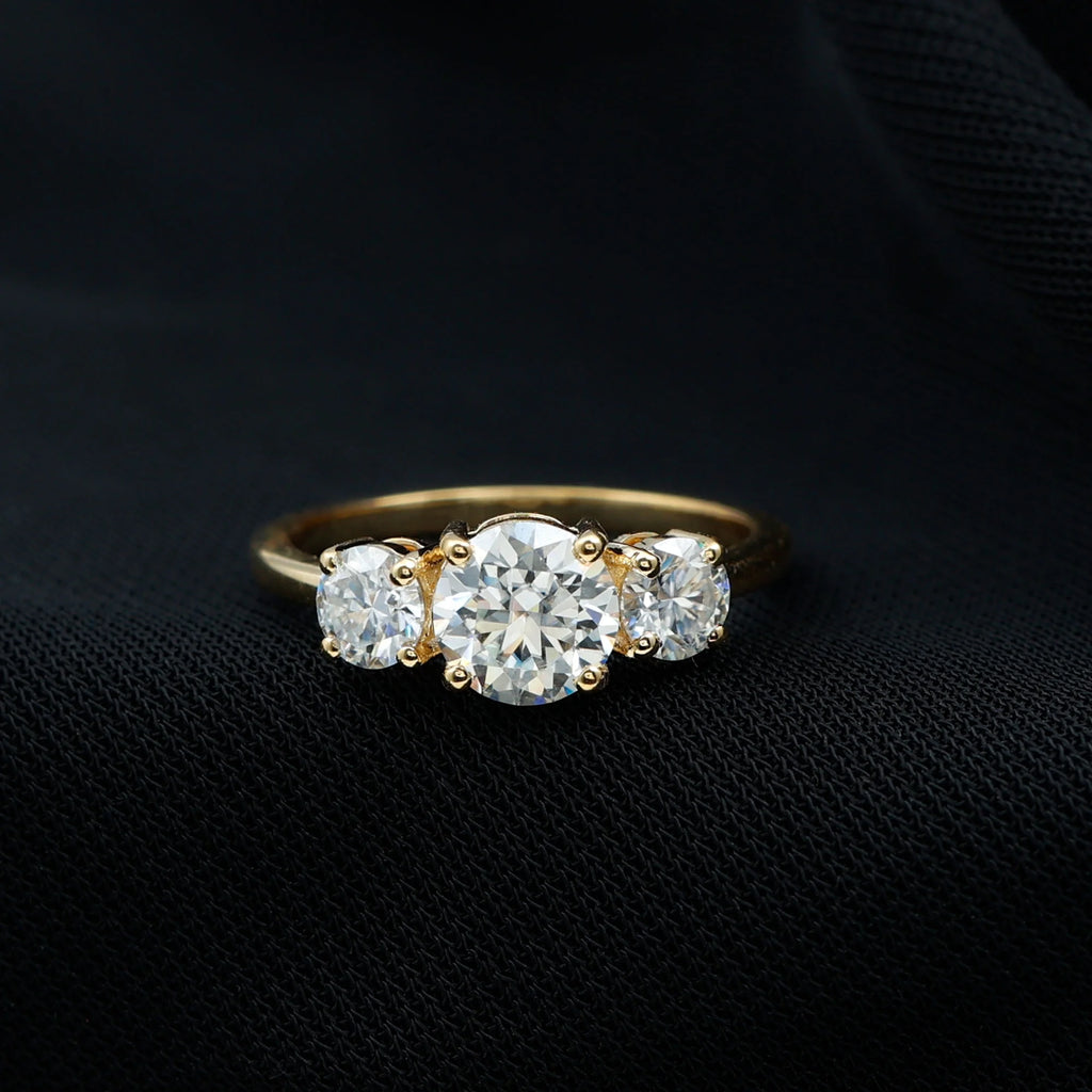 14K Yellow Gold Moissanite Engagement Ring C30959