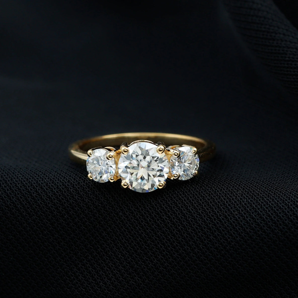 14K Yellow Gold Moissanite Engagement Ring C30959
