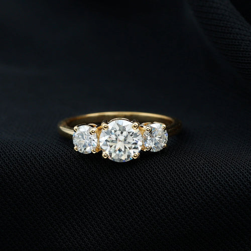 14K Yellow Gold Moissanite Engagement Ring C30959
