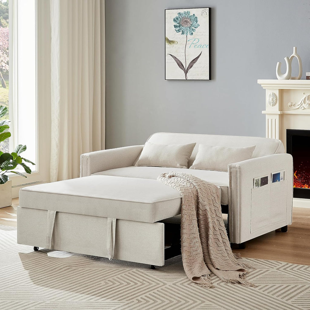 2 Seater Sleeper Sofa Bed with 2 Lumbar Pillows M81530