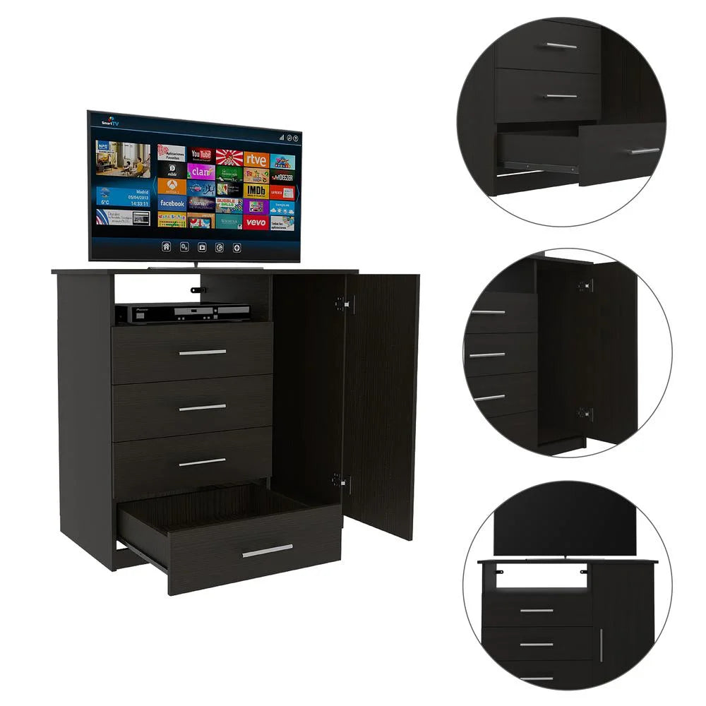 Black 4 Drawer Dresser D86707
