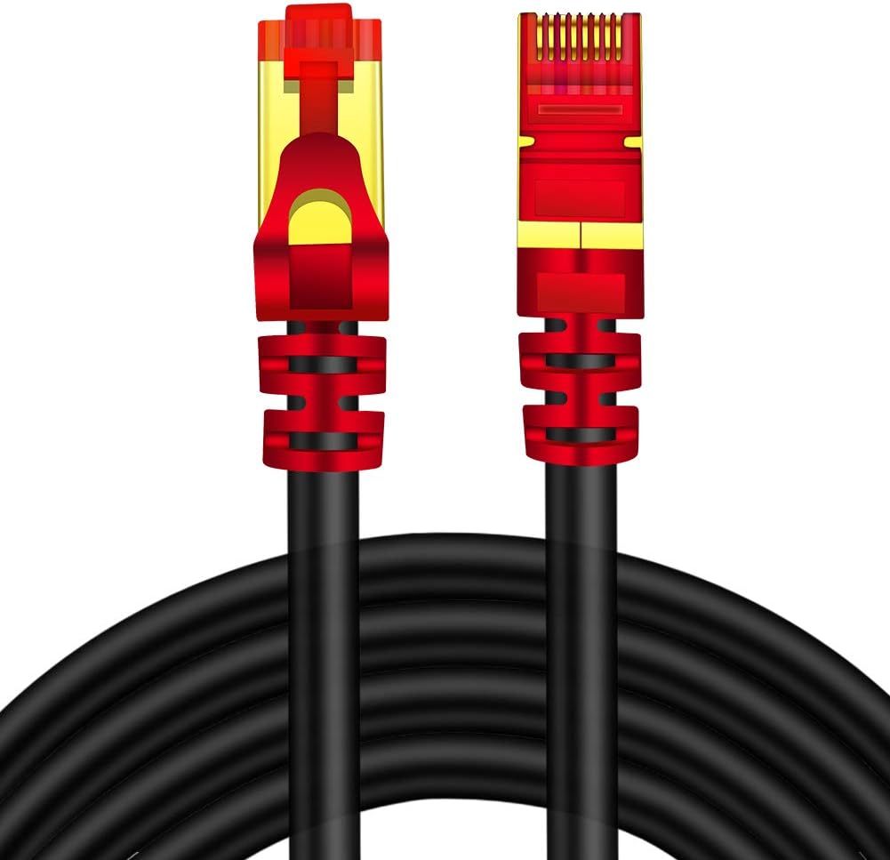 Outdoor Cat7 Ethernet Cable 250 ft 26AWG Heavy-Duty STP Waterproof Direct Burial W728