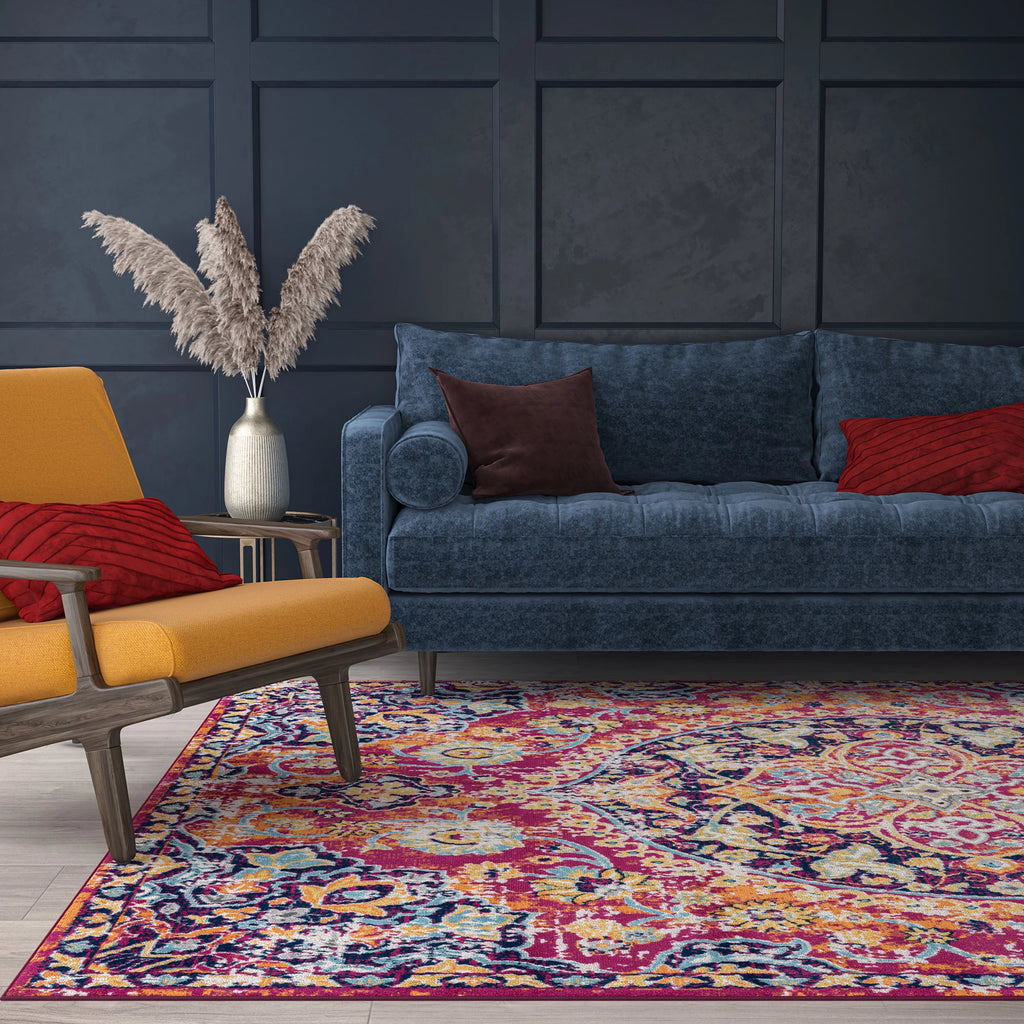 5x8 Medallion Area Rug N611136