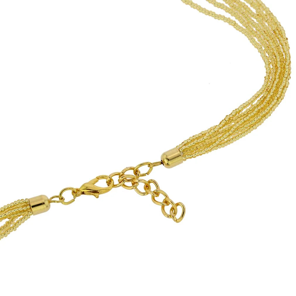 Gold Seed Bead Necklace I392559